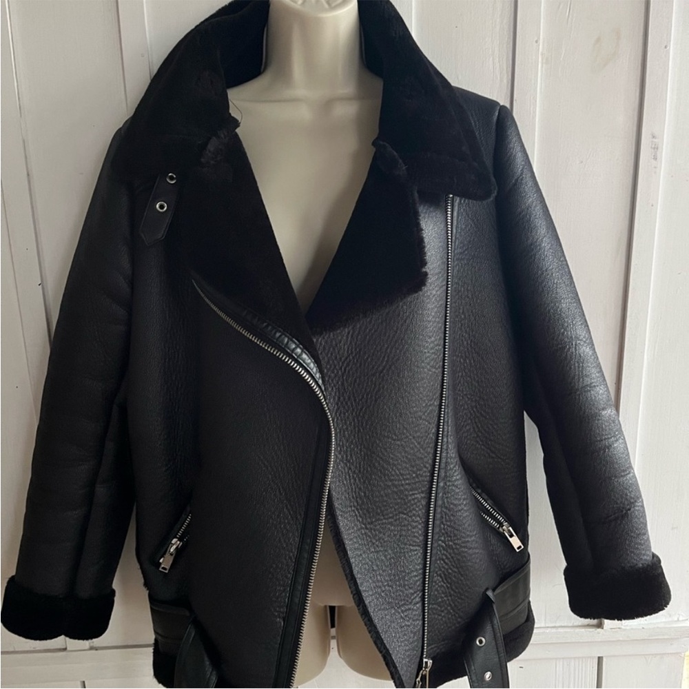 Zara Faux Fur and Shearing Coat